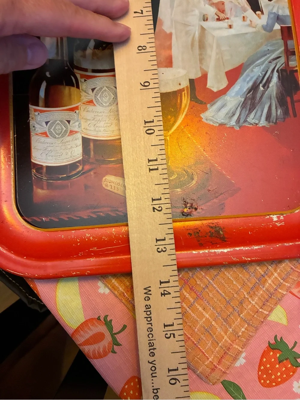 Red Vintage Anheuser Busch Serving Tray